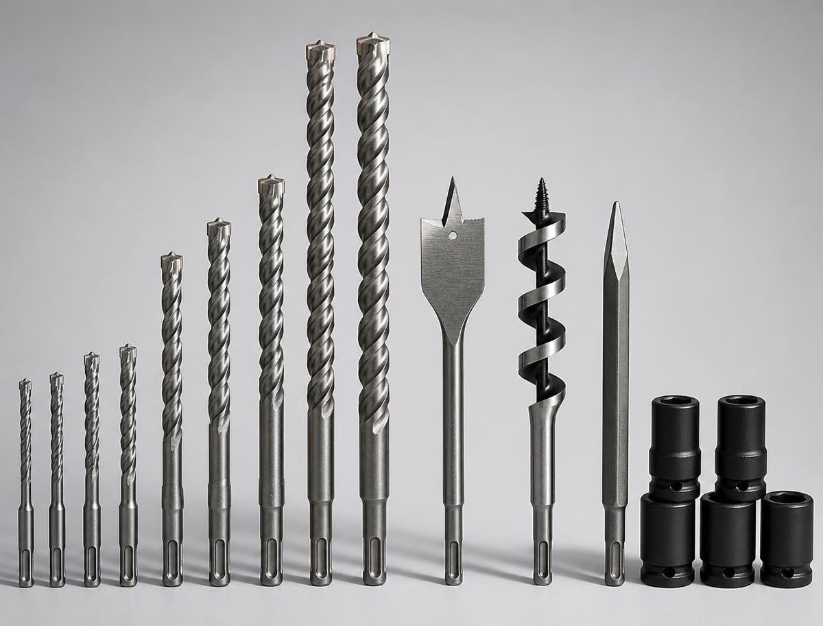 Drill Bits & Sockets — SDS Plus/Max, speed feed, spade & chisel bits, sockets